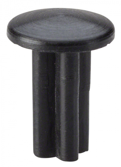 BLS afsluitdop 4 mm zwart 100 stuks