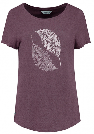T-shirt Pure Scribble Leaves ladies purple size S