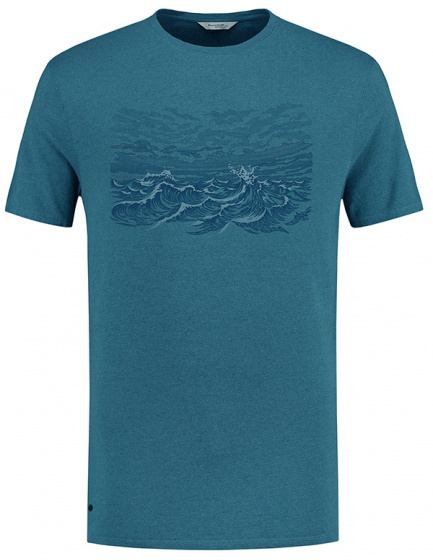 T-shirt Pure Waves mens tencel petrol size S