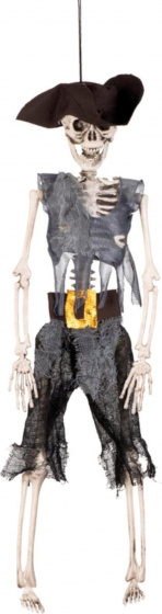 Boland dekorácia Pirátska kostra 40 cm polyetylén béžová/čierna