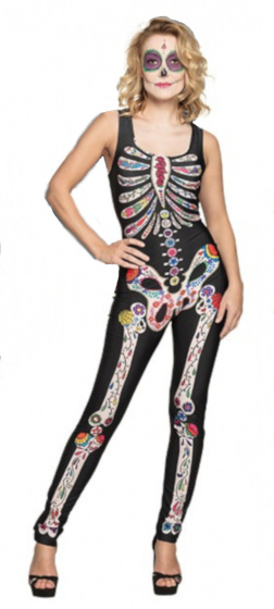 Boland kostým farebná kostra dámska textilná čierno/červená jednovel