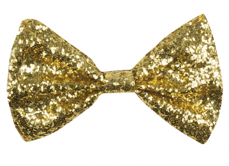 Boland motýlik Glitter pánsky 10 cm zlatý