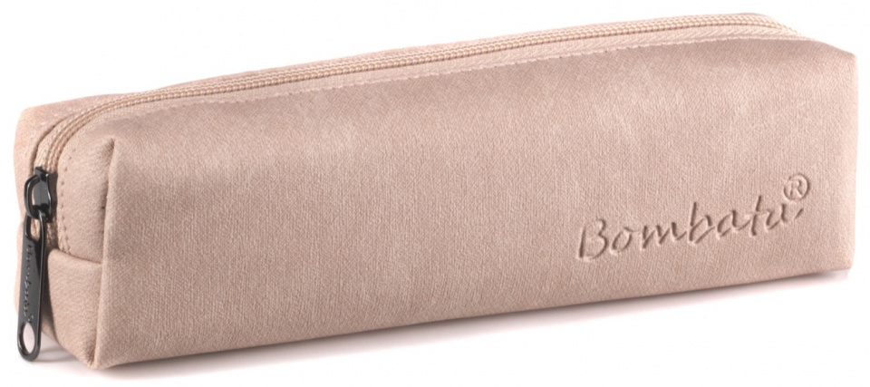 Bombata etui denim 20 x 6 cm kunstleer roze