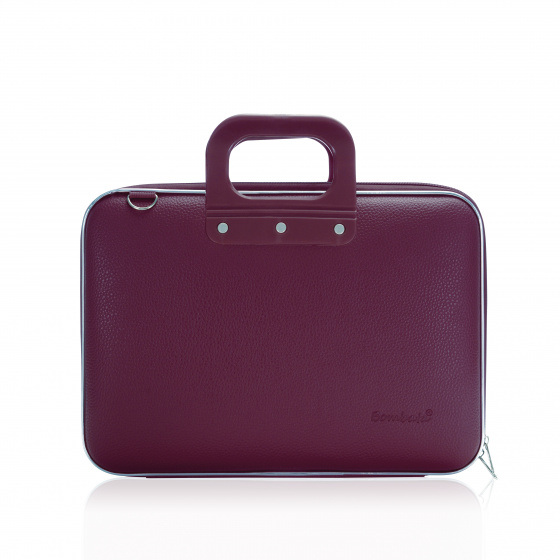 Bombata klasická taška na notebook 46,5 x 35 cm z umelej kože bordeaux