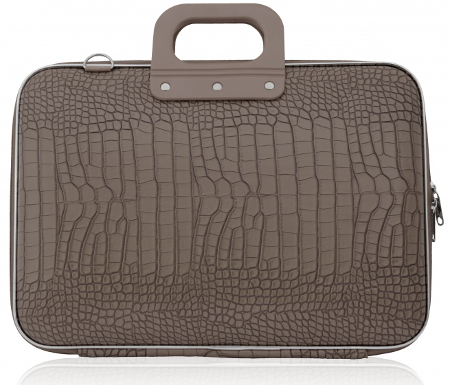Bombata taška na notebook Cocco 43 x 33 cm umelá koža taupe 2-dielna