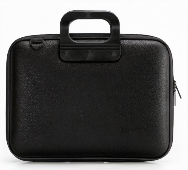 Bombata taška na notebook Mid 38 x 29 cm umelá koža čierna