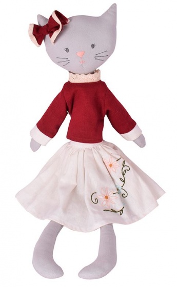 cuddly cat grey 50 cm