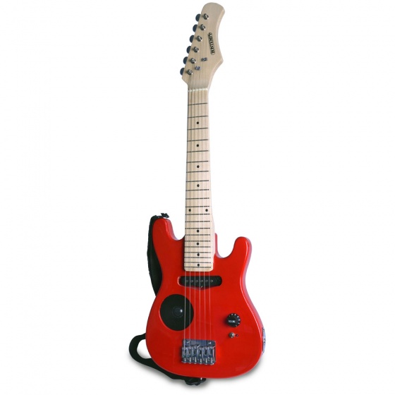 Bontempi elektrische gitaar hout 6 snaren 770 mm rood