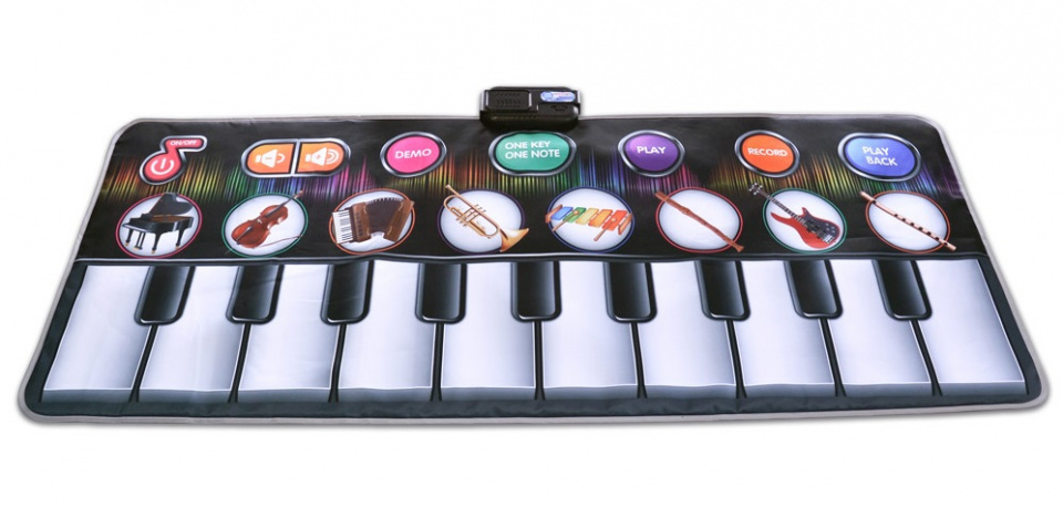 Bontempi muzikale speelmat junior 148 x 60 cm zwart/wit