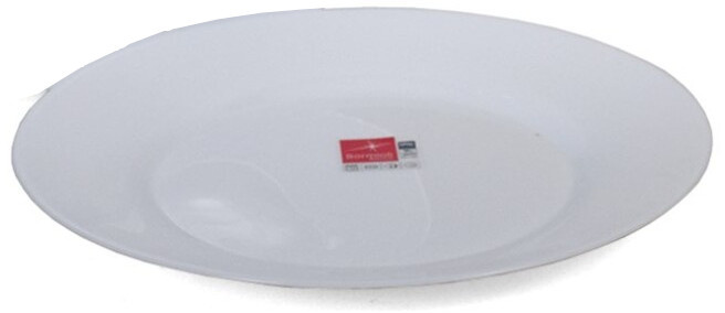 Bormioli Rocco dinerbord Toledo 24 x 2 cm opaalglas wit/rood Bormioli Rocco dinerbord Toledo 24 x 2 cm opaalglas wit/rood