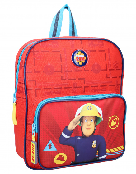 Brandweerman Sam rugzak junior 6,5 liter polyester rood/blauw