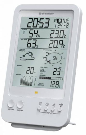 Bresser základňová stanica pre meteostanicu 5 v 1 12 x 19 cm biela
