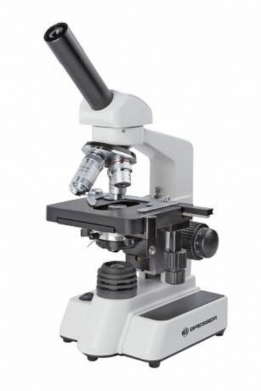 Bresser mikroskop Erudit DLX 40-1000x hliník biela/čierna