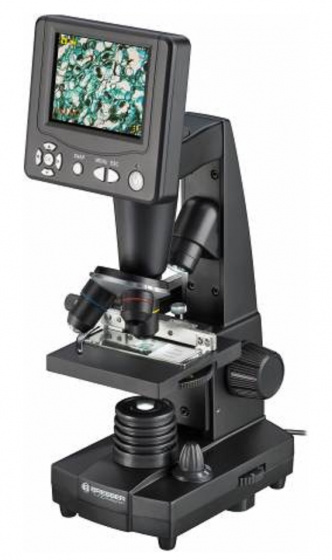 Bresser mikroskop LCD 50-500x hliník 9 cm čierny