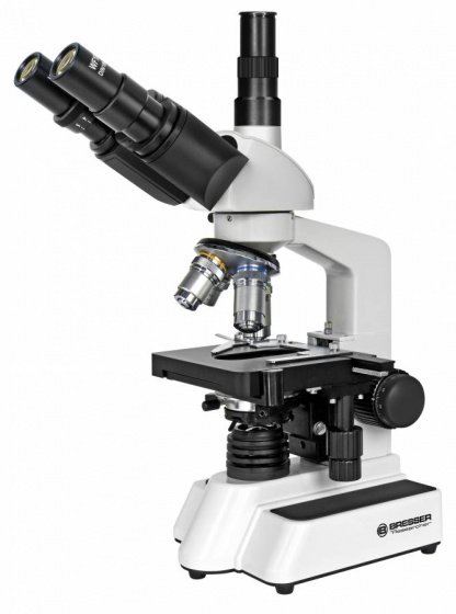 Bresser mikroskop Researcher Trino 40x-1000x hliník biela/čierna