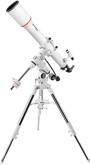 Bresser teleskop AR-102L/1350 Exos-1/EQ4 hliník/nehrdzavejúca oceľ biela/strieborná