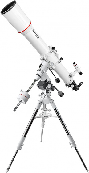 Bresser teleskop AR-102L/1350 Exos-2/EQ5 hliník/ nerez strieborná/biela