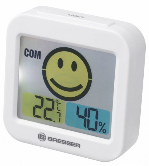 Bresser termo/vlhkomer MyTime Smile 8 x 3 x 7,7 cm biely