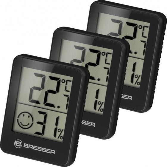Bresser thermometers Temeo Hygro 58 mm zwart 3 stuks Bresser thermometers Temeo Hygro 58 mm zwart 3 stuks