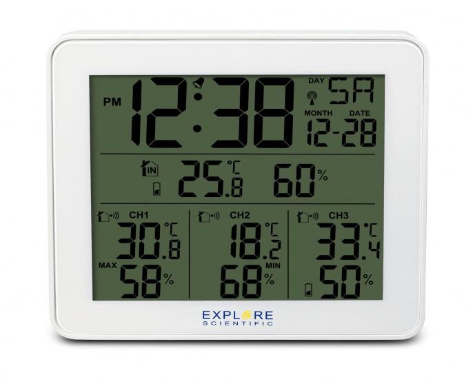 Bresser meteostanica 3 senzory 9,8 x 42,6 x 96 mm biela