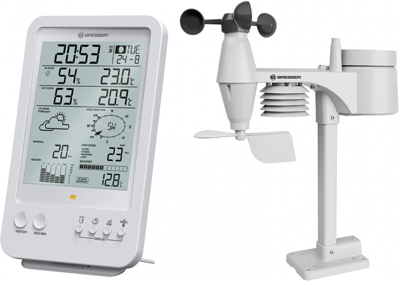 Bresser meteostanica Center 5-in-119 cm biela 2-diel
