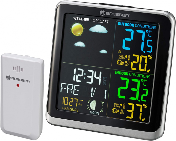 Bresser meteostanica ClimaTemp TB 14,4 cm čierna 3-diel