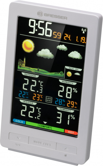 Bresser meteostanica ClimaTemp WS 15,3 x 9,4 cm biela 3dielna
