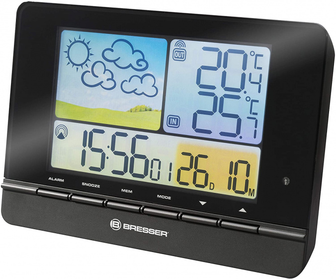 Bresser meteostanica MeteoTrend Color15,5 cm čierna 3-diel