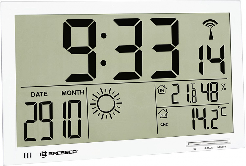 Bresser meteostanica MyTime Jumbo37 cm biela 2dielna
