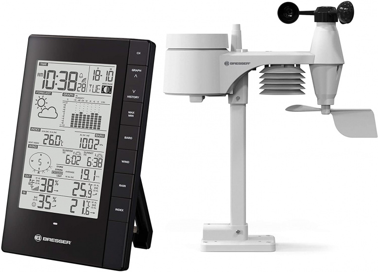 Bresser meteostanica PC 5v-119 cm čierna 3-diel