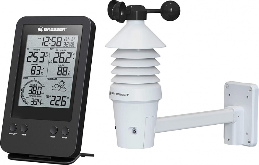 Bresser meteostanica Pro 3-in-115,5 cm čierna 2-diel