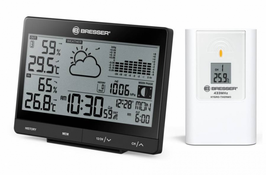 Bresser meteostanica Tendencia WSX14,1 cm čierna 2-diel