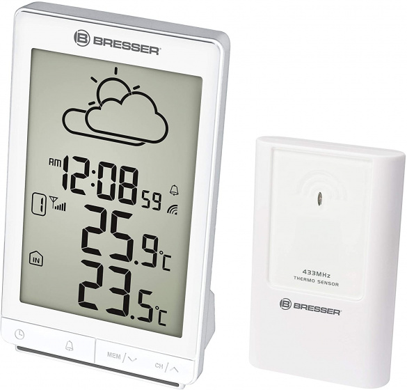 Bresser meteostanica Temeo Trens STX 14,4 cm biela 2-diel