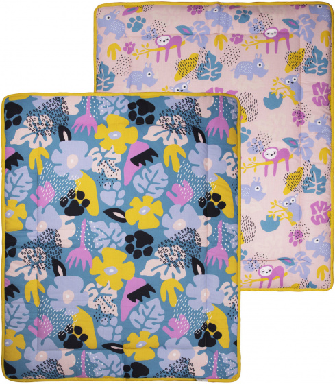 playpen mat Jungle Dusk 80 x 100 cm cotton 2-sided