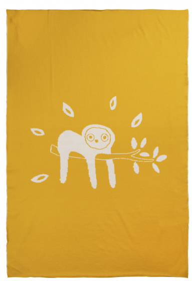 blanket Jungle Dusk 75 x 100 cm cotton yellow/white