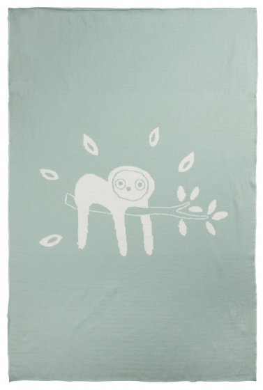 blanket Jungle Dusk 75 x 100 cm cotton green/white