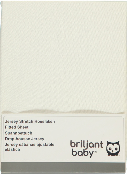 Briljant Baby vypasovaná plachta kolíska 80-90 x 40 cm bavlna ivory biela
