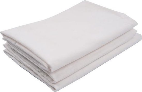 hydrophilic cloths 70 x 70 cotton white 3 pieces