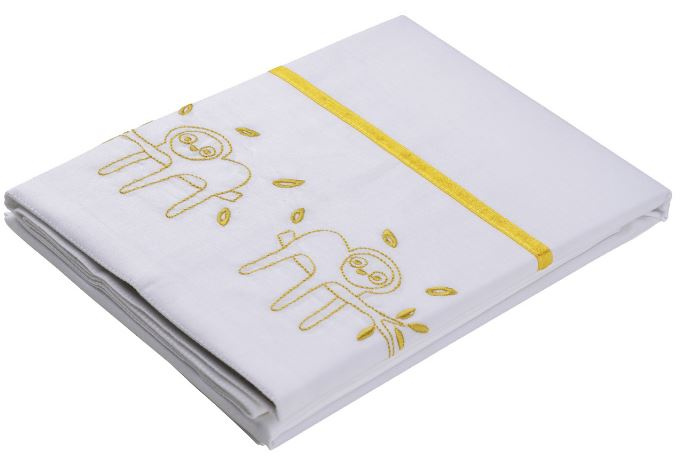 sheet Jungle Dusk 75 x 100 cm cotton white/yellow