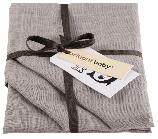 hydrophilic cloths Uni 70 cm cotton grey 3 pieces