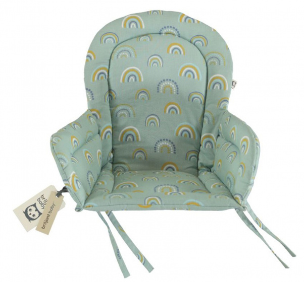 Briljant Baby podložka na stoličku Rainbow junior 34 cm bavlna modrá