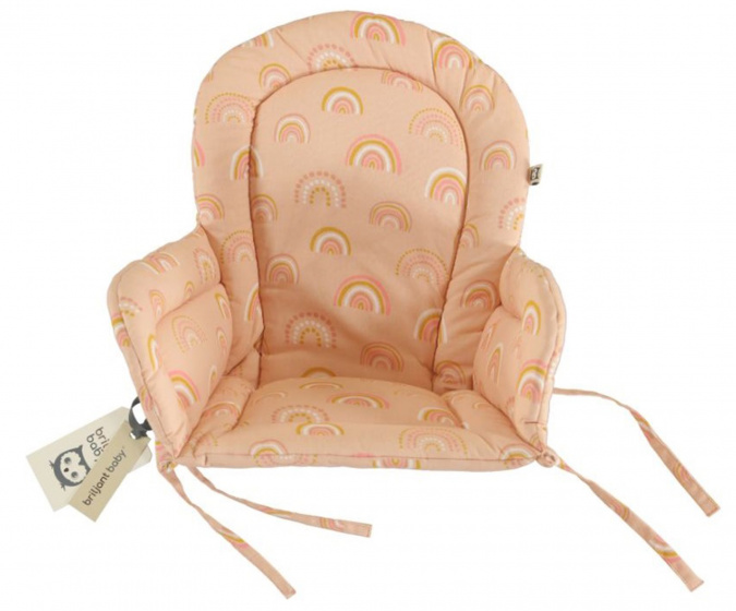 Briljant Baby podložka na stoličku Rainbow junior 34 cm bavlna ružová