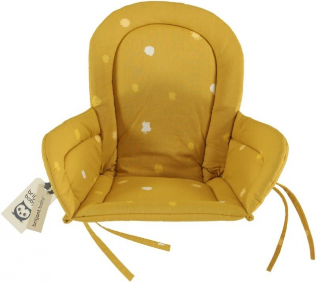 Briljant Baby podložka na stoličku Sunny junior 34 cm bavlna žltá