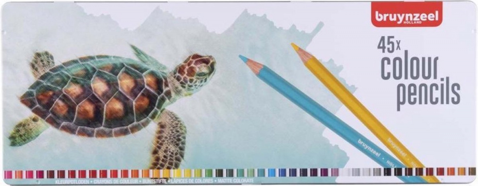 Bruynzeel kleurpotloden schildpad hout 45 stuks