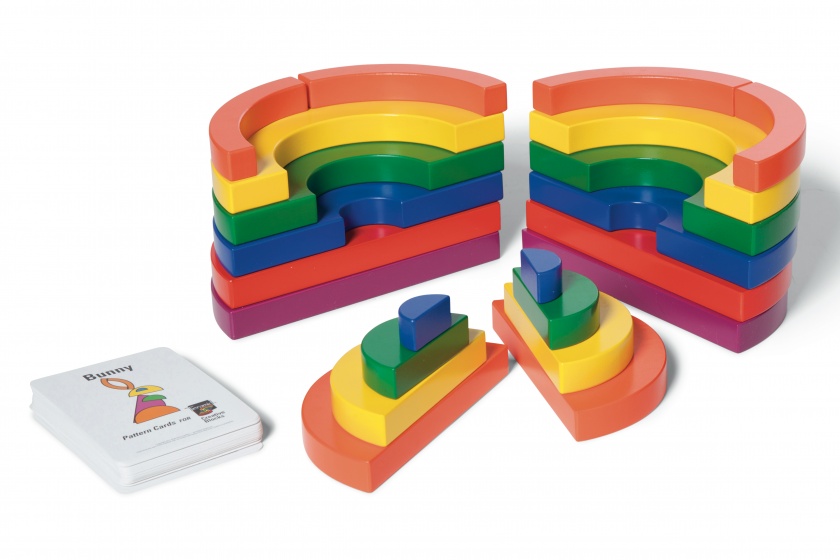 BS Toys blokkenset circle set hout multicolor 22 delig
