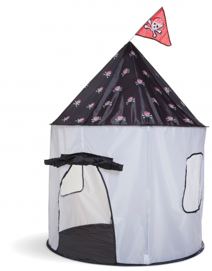 BS Toys speeltent piraat Ø105 cm wit/zwart