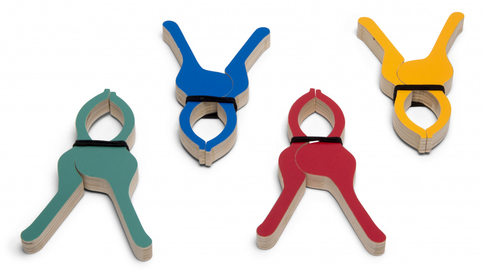 tent clamps 9 x 14 cm wood 4 pieces