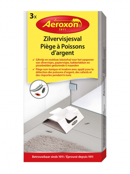 Aeroxon pasca na strieborné rybky kartón biely 3 ks