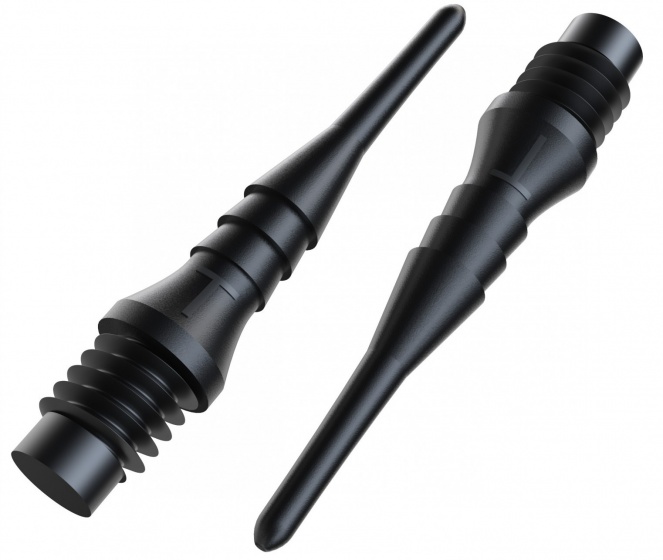Tefo-X Shark soft tips (2BA) 22,4 / 6 mm black 100 pieces