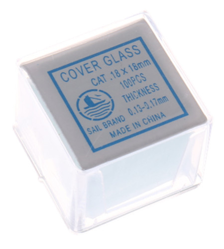 cover slips 18 x 18 mm glass transparent 100 pieces